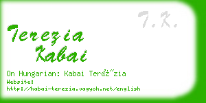 terezia kabai business card